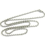 Lote de 10 cadenas de bolas de acero inoxidable.