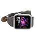Produktbild Lederbuxe Venedig Double Tour Armband aus Leder für Apple Watch Series 4 3 2 1 38|40 mm 42|44 mm Adapter Silber|Schwarz