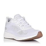 Blanco Skechers Bobs Squad Glam 31347-WHT, Zapatillas para Mujer, Blanco (White, 40 EU