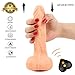 Produktbild MEROURII Realistischer Dildo Vibratoren mit Fernbedienung, Einziehbare Vibration Spielzeug, Silikon Real Dong Penis Vibrator Klitoris und G punkt Stimulation,12 Frequenzmodi Beheizbar