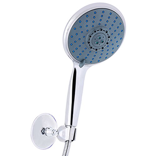 DSIKER®Luxus massage Duschkopf,Air 5 Jet Brausekopf 150 mm Größe,pulsierende angenehm kräftige duschstrahl,Wellnessbrause,Brausekopf,Regendusche Regenbrause Duschbrause Regenwalddusche SPA Wellness Regen Brause Shower,5 Strahlarten Chrom - 9