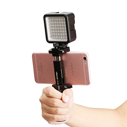 Ulanzi ST-03 metal Smart Phone treppiede con Cold Shoe Mount e arca-style piastra a sgancio rapido per iPhone 7 Plus Samsung Huawei telefono cellulare adattatore treppiede di supporto clip(Nero)