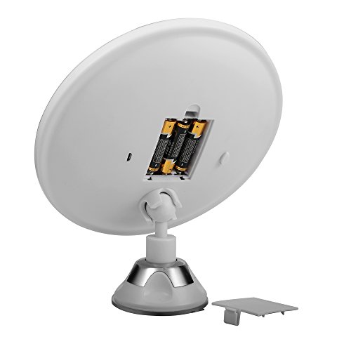 LED Kosmetikspiegel Beleuchtet mit 10-facher Vergrößerung und Saugnapf-Grundplatte von eLander, 360° Schwenkbar, Schminkspiegel mit Blendfreier Beleuchtung für Zuhause und Unterwegs - 4