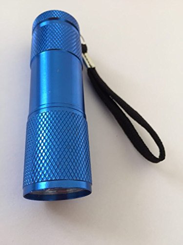 Shsyue® 9 LED-ultravioletter Lichtaluminium tragbare Mini-Taschenlampe Lampe Blau - 3