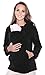 Maternity Polar warm fleece Hoodie / Pullover for two / for Baby Carriers (14, Black)
