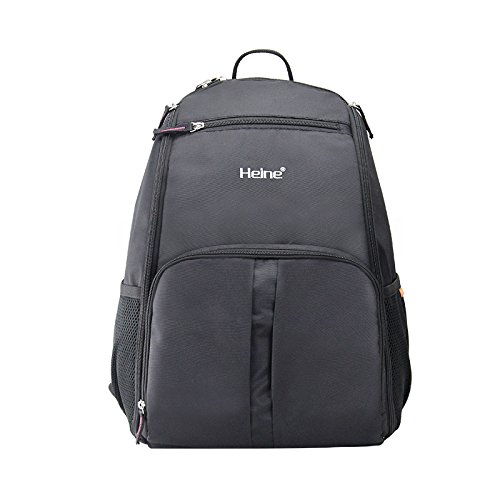 Heine Backpack Diaper Bag with Insulated Bottle Pocket, Black - Eco-friendly