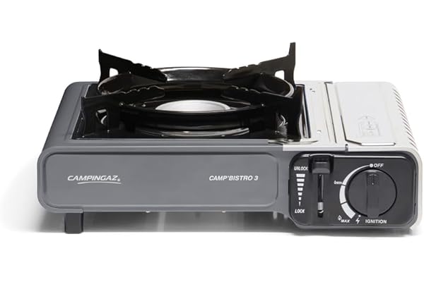 Campingaz Camp'Bistro 3 Réchaud à gaz | Réchaud camping 1 brûleur | 2 200 watts | Réchaud compact à cartouche de gaz avec étui de transport | Fonctionne avec une cartouche CP250