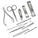 Accessotech 12 Piece Nail Care Cutter Pusher Clipper Manicure Pedicure Kit Case Gift Set