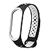 Produktbild Altsommer für Xiaomi Mi-Band 3 Weich Silikon Atmungsaktiv Sport Band Wasserdicht Alternative UhrenArmband mit Edelstahl Silberne Schnalle Bracelet Armband für Damen Herren (C)