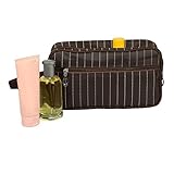 PACKNBUY Travel Toiletry Make up Cosmetic Pouch Bag Brown PACKNBUY Travel Toiletry Make up Cosmetic Pouch Bag Brown