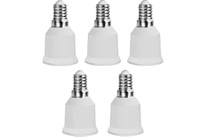 Hsthe Sea 5x E14 till E27 Sockelomvandlare, Adapteromvandlare, Lampsockel, Lampsockeladapter, Lampadapter för LED-lampor och