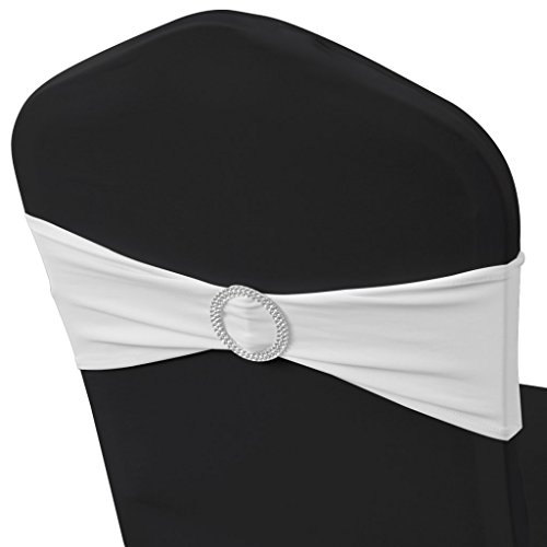 vidaXL 25x Stuhlschleifen Stretch Schleifenbänder Schleifen für Stuhlhussen Hochzeit - 5
