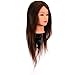 Serda Hairdressing 100% Brown Colour Professional Real Hair 24 Inch Training Mannequin Head Hairdresser Training Head With Clamp