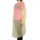 SODIAL(R) 10Pcs Disposable Hooded Poncho Emergency Raincoat Adult Camping Hiking Travel