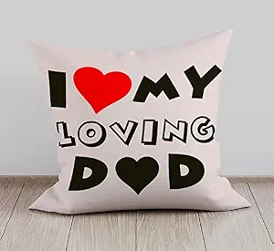 DreamVio Soft Fabric Cushion, Pillow for World's Best Dad,Pyare Papa,Gifts for Daddy,Grandpa on Birthday's & Father's Day Color : Grey Size : 12 x 12 inch Design 51