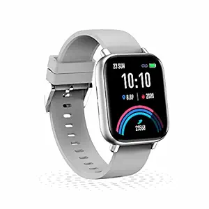 Gionee STYLFIT GSW6 Smartwatch with Bluetooth Calling and Music, Built-in Mic & Speaker, 1.7? Display, Multiple Watch Faces, SpO2 & 24 * 7 HR Monitoring, Full Touch Control (Light Gray)