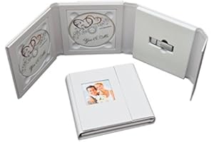 ELEGANTDISK Hochzeit 2er DVD/USB-Case. Kunstleder Weiss.