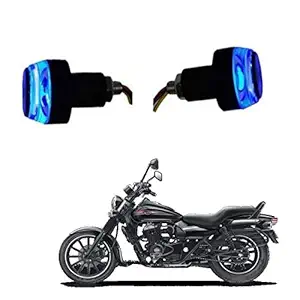 RWT Bike Handle Bar LED Turn Signal Indicators Dual Color Bulb (Blue/White) For Bajaj Avenger 220