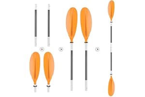 HEIMUNI Kayak Paddle 222cm Aluminum Sup Paddle Super Lightweight with Reinforced Fiberglass Blades, Sup Paddle 4 Parts Adjustable Kayaking Paddles