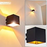 wandleuchte schwarz matt GRÖßE & VERWENDUNG: Diese Wandleuchte ist ideal als Flur-, Wohnzimmer und Leselampe geeignet. Ihre Maße: Ausladung der Leuchte: 12,5 cm | Länge der Leuchte: 10 cm | Höhe der Leuchte: 10 cm | Maße der Aufhängung: 8 cm x 5 cm