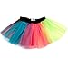 Price comparison product image Ladies Neon Tutu Skirt 80s Party Outfit Hen Party Running Costume 1980s (14-22 UK, Rainbow)
