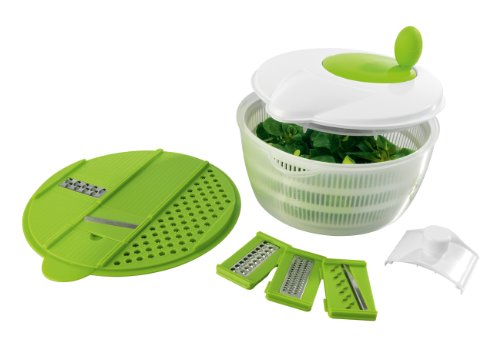 TV unser Original 05128 maxxcuisine Salat-Set Deluxe mit 4 Reibeinsätzen und 2 Deckeln