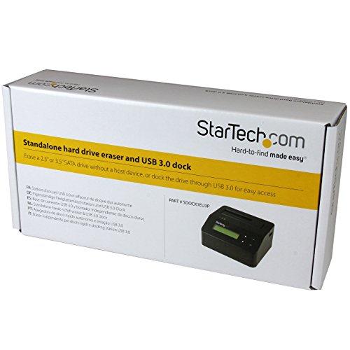 StarTech.com USB 3.0 Standalone Eraser Dock für 2.5″und 3.5” SATA SSD/HDD Laufwerke – Secure Drive Erase mit Belegdruck - 5