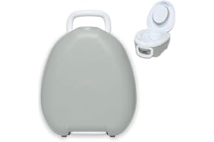My Carry Potty - Pot de Voyage Gris Pastel, Meilleur Siège de Toilette Portable pour les Tout-Petits et les Enfants à Emporter Partout