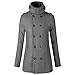 Produktbild Mantel Damen DAY.LIN Frauen Warme Jacke Mantel Outwear Schlank Zweireiher Lange Trenchcoat (3XL, Grau)