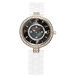 Stella Maris Damen Armbanduhr - Analog Quarz - Premium Keramik Armband - Perlmutt Zifferblatt - Diamanten und Swarovski Elemente - STM15SM9