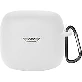 Coverzone JBL Tune Flex 2 ile Uyumlu Kulaklık Kılıfı Kancalı Kılıf Darbeye Dayanıklı Silikon Yumuşak Koruyucu Toz ve Kirden K