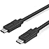 AUKEY USB C Kabel auf USB C 0,9M f&uuml;r Type C Ger&auml;te inklusive dem neuen MacBook, Google Chromebook Pixel Nokia N1 Tablet usw. Schwarz