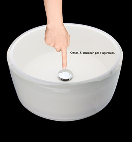 ATCO® PU02 ohne Überlauf Pop-Up Ventil Ablauf Ablaufgarnitur Excenter Exzenter Abfluss Klick-Ventil - 4