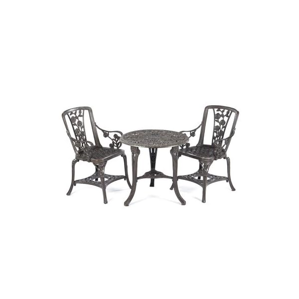 2 Seater Bistro Outdoor Set Grey - Image 3