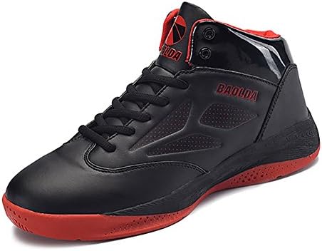 GESIMEI Mens High Top Basketball Sneakers Lightweight Running Trainers Athletic Sporting Shoes Black CN42