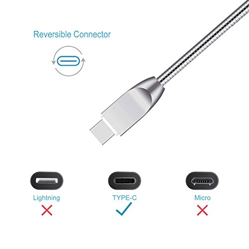 USB 3.0 Type-C Ladekabel, TUOYA [3.3Ft/1M] USB-C Kabel auf USB 3.0A Kabel Super Durable Metall Ladegerät und Sync Datenkabel Adapter – Samsung Galaxy S8, Google Nexus 5X / Nexus 6P / Pixel XL, OnePlus 2 / 3, Lumia 950 / 950XL, Huawei P10(2 Pack) - 5