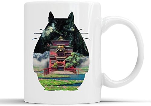 Totoro And Studio Ghibli Scenes Silhouette - White Mug