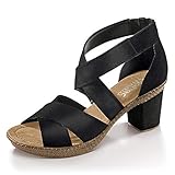 Leichte Laufsohle Rieker 66579-00 Damen Sandalette, Größe 40