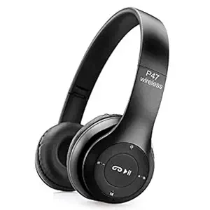 ZEPAD P47 Bluetooth Wireless Over Ear Headphone with Mic (Black)