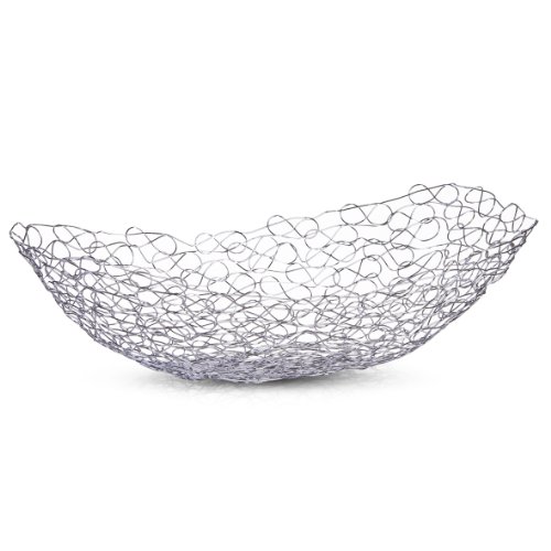 Zeller 27322 Obstschale, oval, Metall verchromt, L 38 x B 20 x H 11 cm - 2
