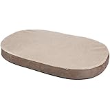 Kerbl 80332 Memory-Foam Matratze oval, 72 x 52 x 8 cm, grau/beige