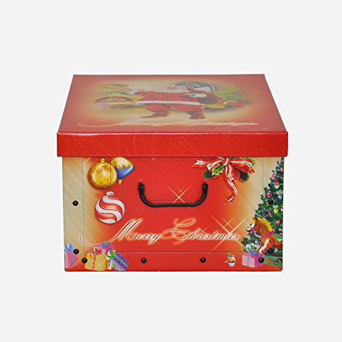 XXL Dekokarton mit tollem Weihnachtsmotiv „Weihnachtsmann“ – kräftige Rote Farben und XXL Volumen! - 3