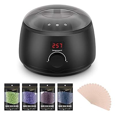 Elehot Chauffe Cire Professionnelle Kit Epilation Cire Appareil Epilation Cire Chaude 500ml ELEHOT (Noir)