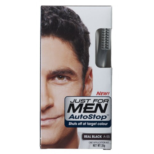 3x Just For Men Autostop Hair Colour (A55 Real Black)