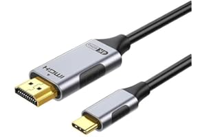 Ksywydu Cavo da USB C a HDMI 4K UHD 60Hz 2M, Type C HDMI Plug & Play, Trasmissione Audio Video Alta Definizione, Compatibile con Thunderbolt 3 4, MacBook, iPad Pro, Surface, Galaxy, TV e Proiettori