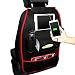 Produktbild IACON Auto Rücksitz Organizer mit 2 Wasserbecher Beutel und große Aufbewahrungsbeutel PU Leder iPad Mini Halter, Rückenlehnenschutz Auto Organizer, Aufbewahrungstasche Trittmatte Reise (Schwarz)
