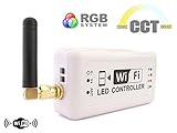 LED Wifi Mini Centra Lina LED CCT regulador RGB Controlador Domotica con iPhone iOS Smartphone Android 12 V 24 V 3 x 4 A
