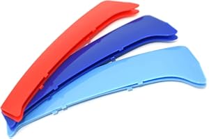 ontto Adesivo 3D per griglia anteriore, adatto per BMW Serie 1 E87 E81 2004 ?2011, accessorio per griglia anteriore, accessorio per griglia anteriore, accessorio Trim Motorsport decorazione (dritto)