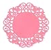 Produktbild QQBL Kreatives Hohles Silikonblumen-Geformtes Anti-Belegverbrühenisolierung Runde Feste Farbe Durchmesser 9Cm Untersetzersatz Von 10 0.08Kg,Pink