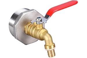 SYNYEY Bahderaus 2 Inch Drum Faucet Brass Barrel Faucet with EPDM Gasket for 55 Gallon Drum